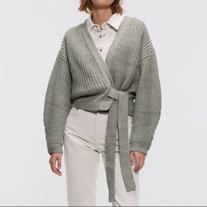Zara Cropped Belted Cardigan